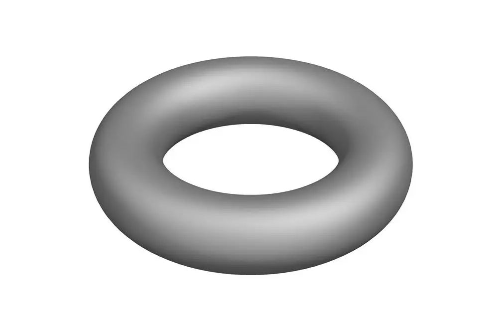 Grauer O-Ring mit kreisförmigem Querschnitt, geeignet für Anwendungen im Maschinenbau, hergestellt von Bosch.